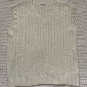 Cream Colored Unisex Vest: XL